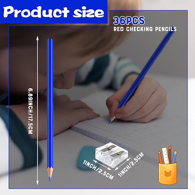sqzrmdcg 36 PCS Blue Colored Pencils, Pre-sharpened Professional Wooden Art - Image 2