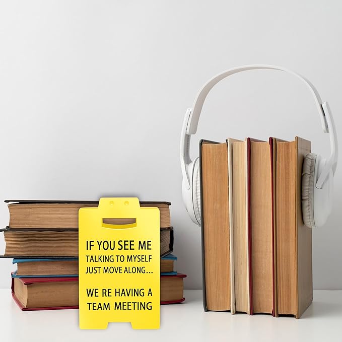Smilelife Funny Office Cubicle Decor We're Having A Team Meeting Desk Sign Team - Image 6