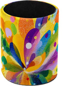 Leather Pen Holder for Desk Colorful Spot Pencil Cup Desktop Organizer Makeup by Unknown
