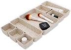 Welaxy Desk Drawer Organizer Tray, 8-Piece Beige Office Storage, Nordic by Welaxy