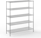 Regal Altair 24" Deep x 72" Wide x 86" Height Wire Shelving Kit | 5-Tier | NSF