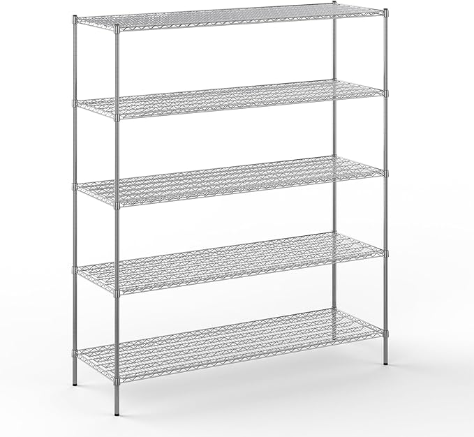 Regal Altair 24" Deep x 72" Wide x 86" Height Wire Shelving Kit | 5-Tier | NSF by Regal+Altair