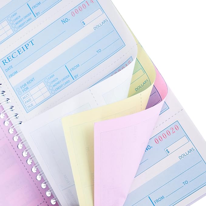 Money Rent Receipt Book, 7.9x11.22 Inches 3 Part Carbonless, Receipt Book - Image 3