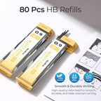 Nicpro Blocky Gear 0.9 mm Mechanical Pencils Set in Case, Metal Pencil - Image 4