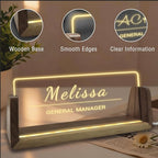 Personalized Acrylic Light Up Name Plate - Image 3
