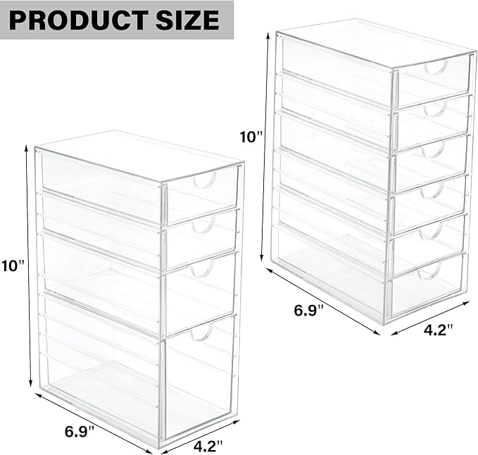 Prsildan Acrylic Drawer Makeup Organizer - Image 3