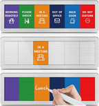 Office Door Signs with 6 Printed Status Options – Do Not Disturb, Out of Office by EliteSign