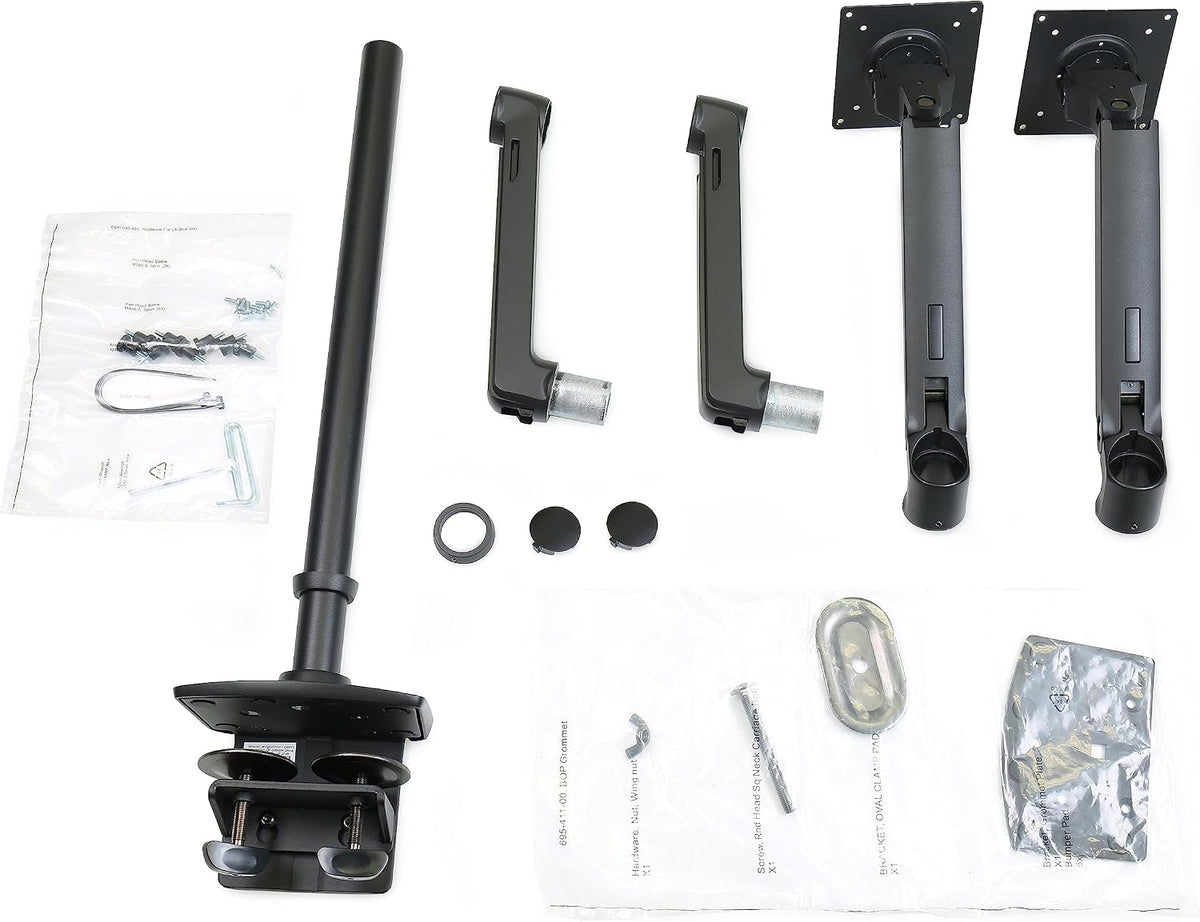 Ergotron – LX Vertical Stacking Dual Monitor Arm, VESA Desk Mount – for 2 Mon...