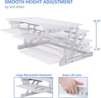 Rocelco 32" Height Adjustable Standing Desk Converter - Image 4