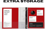 3 Inch 3 Ring Binder, Heavy Duty D-Ring, Holds 725 Sheets, Customizable Clear - Image 4