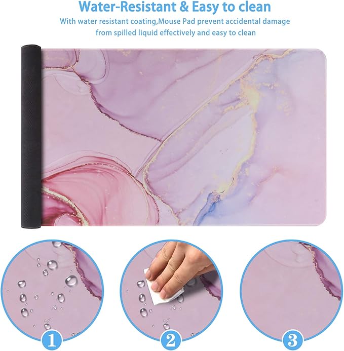 iCasso Extended Gaming Mouse Pad, Large 3mm Non-Slip Rubber Base Mousepad - Image 3