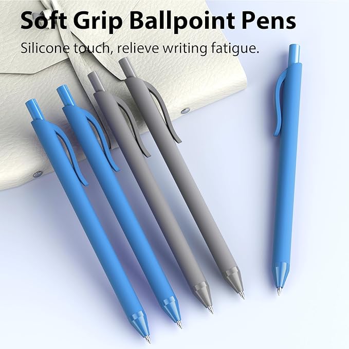 JIMMIDDA Pens Bulk, 52 Pack Ballpoint Black & Blue Ink, 1.0MM Medium Point Bluk - Image 5