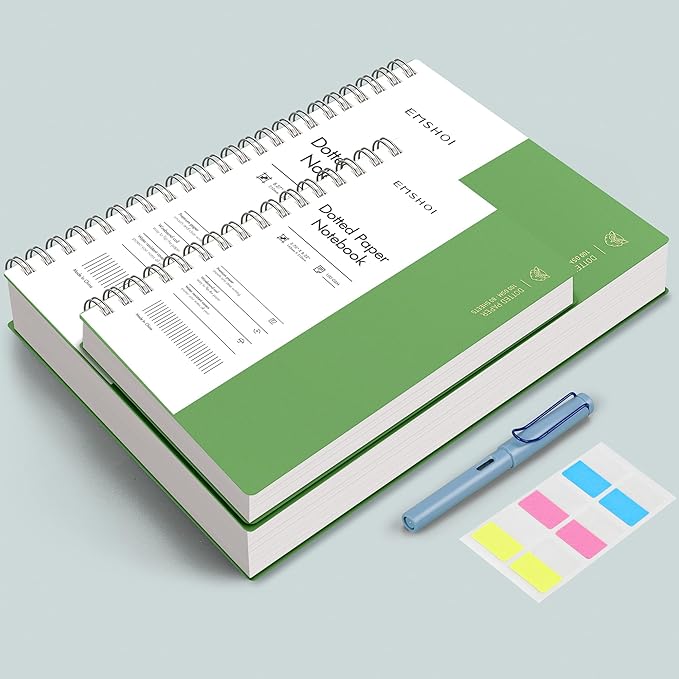 EMSHOI A4 Spiral Notebook Bullet Dotted journal, 11.2" X 8.27", 300 Pages/150 - Image 5