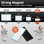Attractivia Dry Erase Magnetic Labels 2.8 x 1.2 in, Color Borders, Dry Erase - Image 3