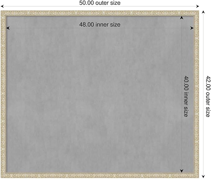 Amanti Art Silver Framed Magnetic Board 42x50 Oversize Vision Board - Image 2