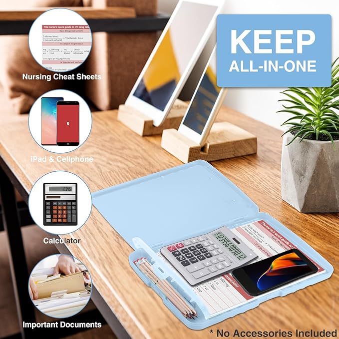 Sooez Clipboards with Storage, High Capacity Clip Boards 8.5x11 with Pen Holder - Image 5