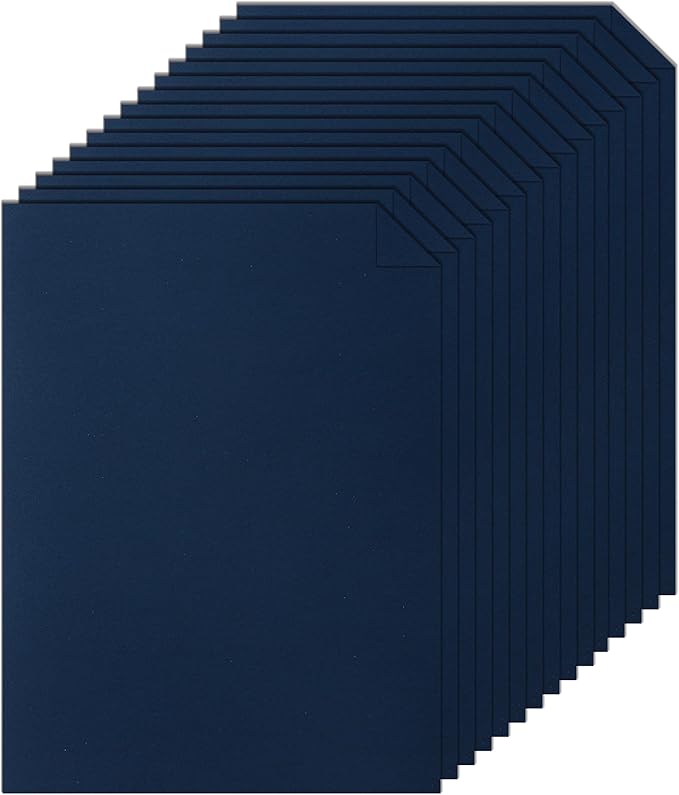 Silunkia 28 Sheets Navy Blue Cardstock 8.5 x 11 Scrapbooking Paper, 92lb by Silunkia