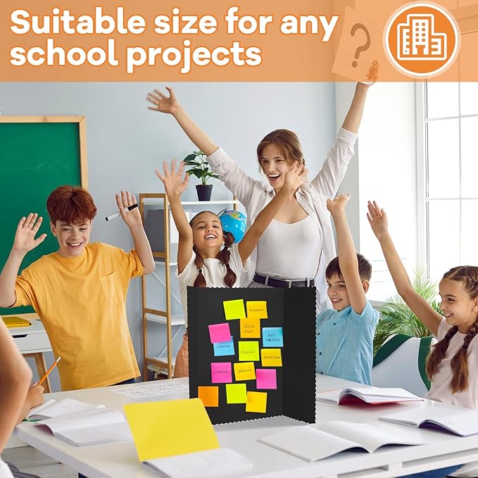 Ctosree 24 Pcs 14 * 22inch Tri Fold Poster Board Bulk, Science Fair Project - Image 7