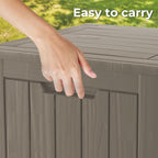 PATIOEASY Outdoor Storage Box 30GAL Waterproof Resin Deck Box, UV-Resistant - Image 3