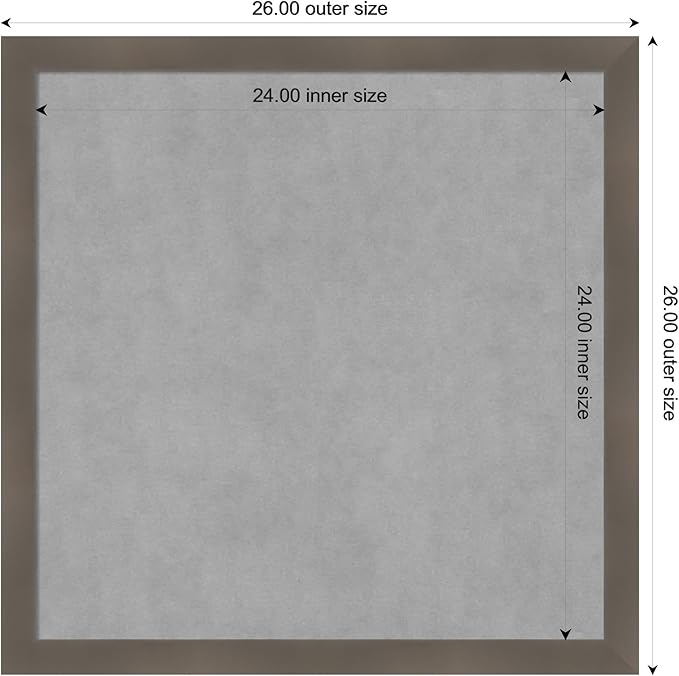 Amanti Art Grey Framed Magnetic Board 26x26 Medium Vision Board - Image 4