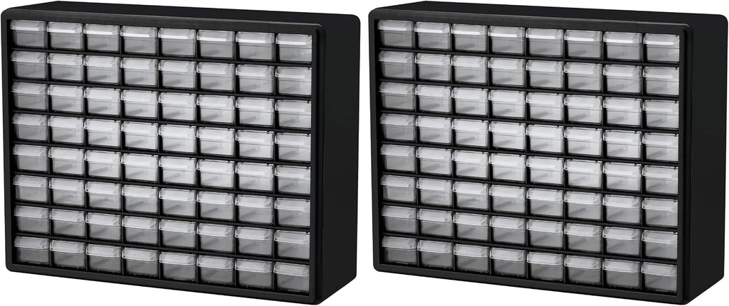 Akro-Mils 64-Drawer Plastic Storage Cabinet, 20-Inch W x 6-Inch D x 16-Inch H |