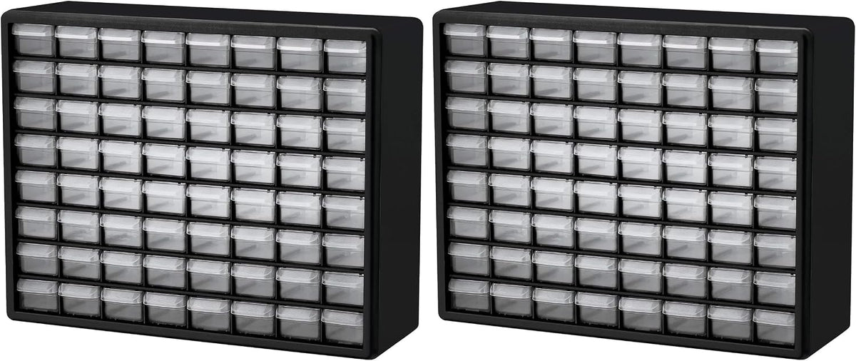 Akro-Mils 64-Drawer Plastic Storage Cabinet, 20-Inch W x 6-Inch D x 16-Inch H |