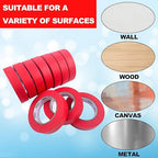 Bligo 10 Pack Red Painters Tape 1 Inch x 55 Yards, Medium Adhesive Masking Tape - Image 7