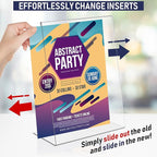 Acrylic Sign Holder 8.5 x 11, Slant Back Display Stand, A-Frame Flyer Display - Image 5