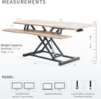 VIVO 42 inch Desk Converter, K Series, Height Adjustable Sit to Stand Riser - Image 3