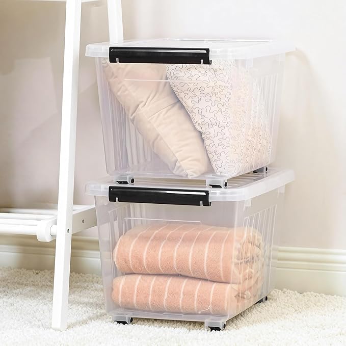 Citylife 54 QT Clear Plastic Storage Bins - Image 3