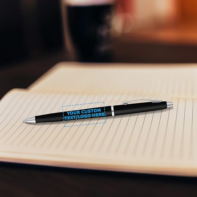 DISCOUNT PROMOS Custom Langham Ballpoint Pens Set of 100, Personalized Bulk Pack - Image 6