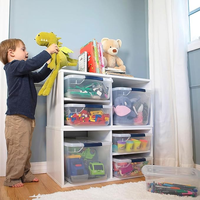Rubbermaid Cleverstore Clear Dorm Variety 16-Pack, Made in USA, Stackable Large - Image 5