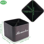 Hennaja Square Leather Art Supply Organizer, Remote Control Holder - Image 3