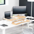 VIVO 32 inch Desk Converter, K Series, Height Adjustable Sit to Stand Riser - Image 8
