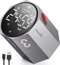 Digital Pomodoro Timer, Frosted Metal Productivity Cube Timer, 1.8 in LED by noonchili