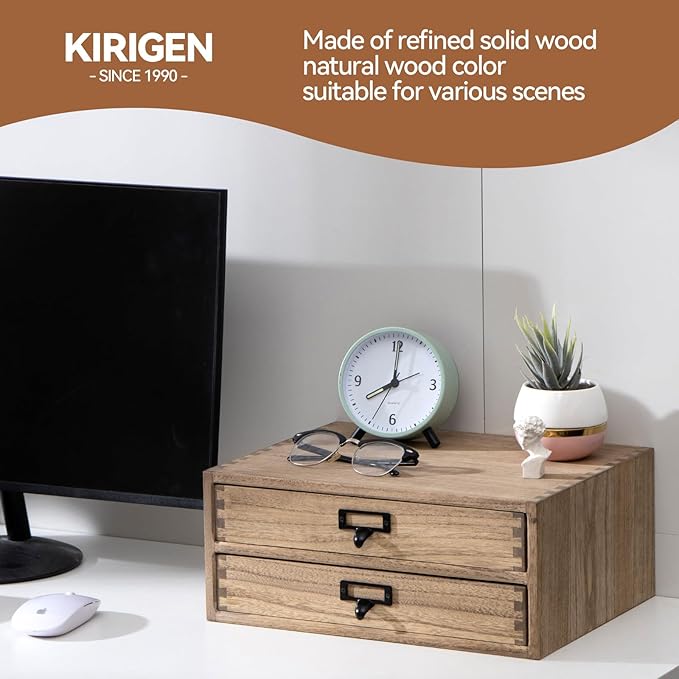 Kirigen Drak Wooden Office Storage Drawers Shallow Type - Image 7