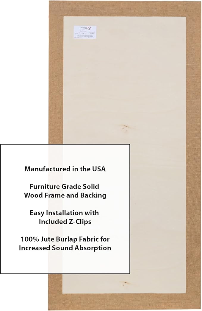 ATS Acoustics Sound Absorbing Acoustic Panel 24" x 48" x 2" Beveled Edge - Image 5