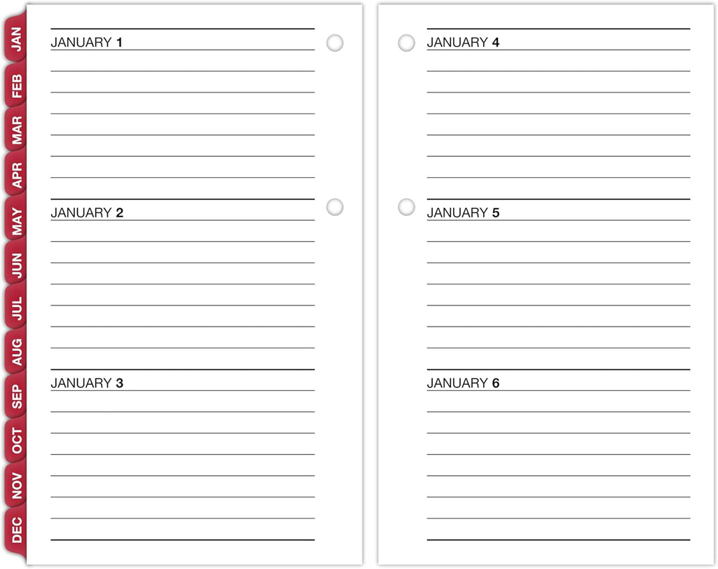 AT-A-GLANCE 2027 Desk Calendar Refill, Daily Desk Pad Refill, 3.5" x 6", Standard, Loose-Leaf (E717T5027)