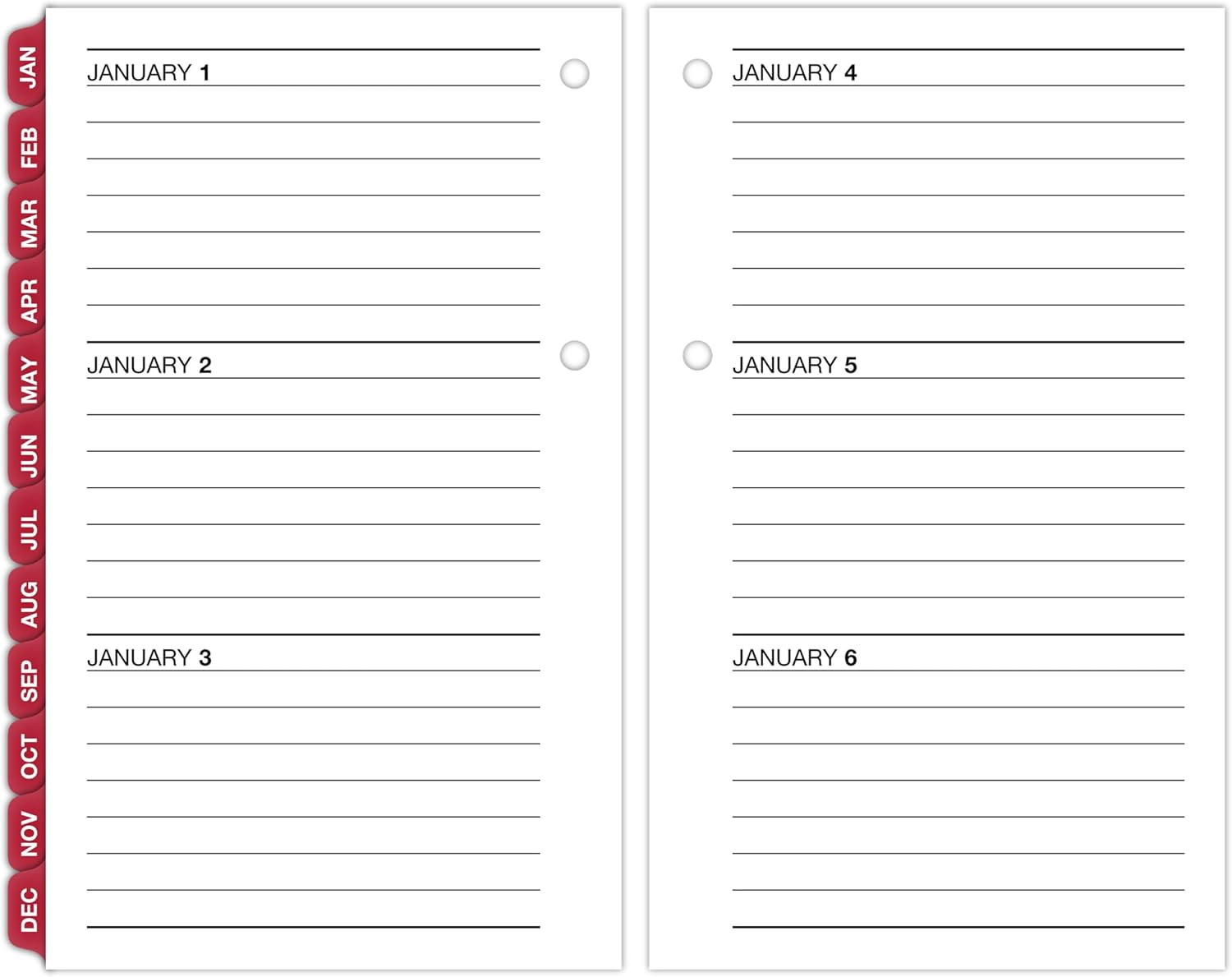 AT-A-GLANCE 2027 Desk Calendar Refill, Daily Desk Pad Refill, 3.5" x 6", Standard, Loose-Leaf (E717T5027)