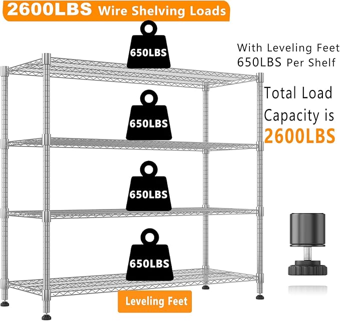 Himimi Storage Shelves 60"W Wire Shelving - Image 5