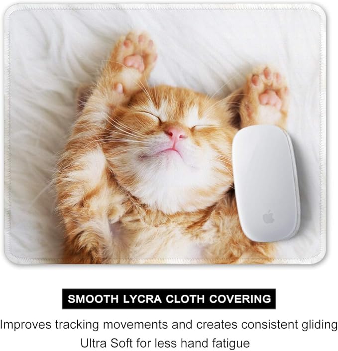 Auhoahsil Mouse Pad, 12 x 10 in Cute Cat Theme Computer Mouse Pad - Image 4