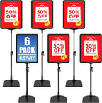 VAIIGO 6Pack Sign Stand for Display 8.5 x 11, Adjustable Poster Stand for Table by VAIIGO