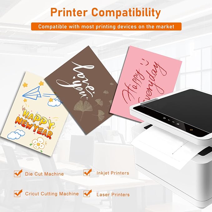 Guakicae 40 Sheets Coffee Color Cardstock 8.5 x 11 Craft Paper, 75lb - Image 4
