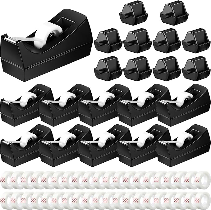 Yahenda 10 Pack Desktop Tape Dispenser Non Skid Base by Yahenda