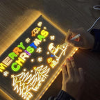 Led Note Board with Colors, 12” X 8” Acrylic Led Light Up Message Board - Image 2