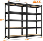 reibii 2 pack garage shelving,5 tier heavy duty, close-up detail