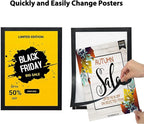 JIUYE 8.5x11 Magnetic Sign Holder Wall Mount, Self-Adhesive Plastic Display - Image 5