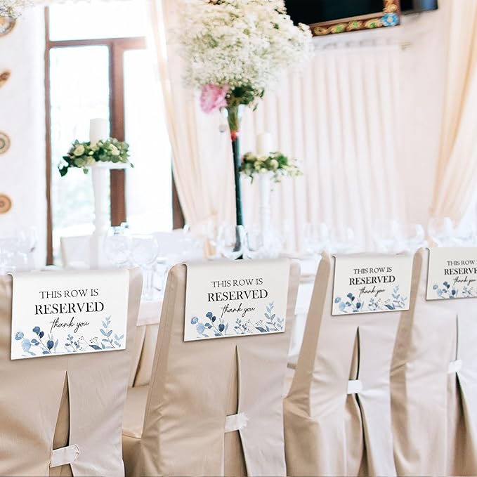 ChissNook Reserved Seating Chair Signs, This Row Is Reserved Pew Cloths Seating - Image 4