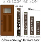 Tall Outdoor Welcome Sign, 6ft Brown Rustic Modern Farmhouse Welcome Sign - Image 5