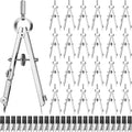Zonon 24 Pcs Compass for Geometry Compass Bulk for Classroom Math Students by Zonon